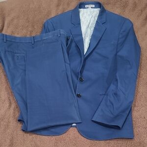 Express Men's Classic Slim Fit Navy Suit